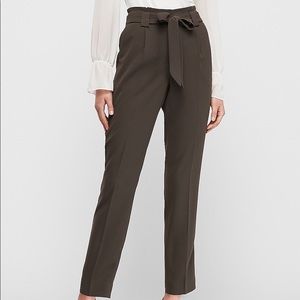 Express High Waist Paperbag Ankle Pant